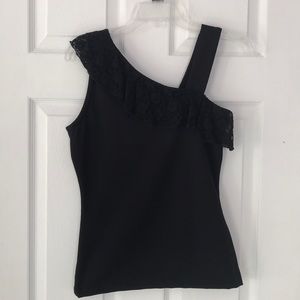 Black off the shoulder tank top